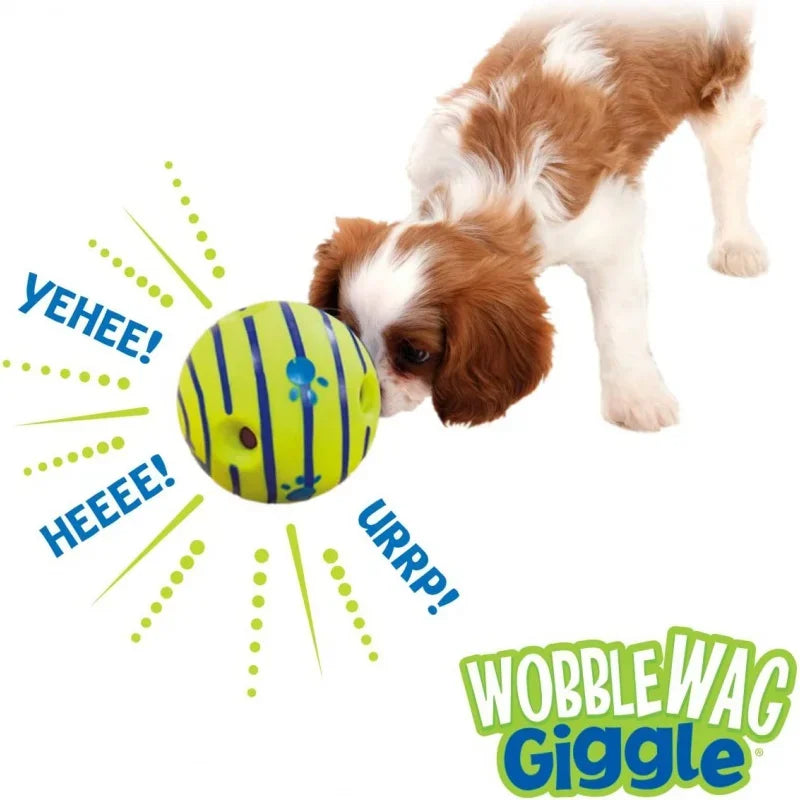 Balle interactive pour chien – Wobble Wag avec sons amusants – Idéale pour jouer, rouler et secouer