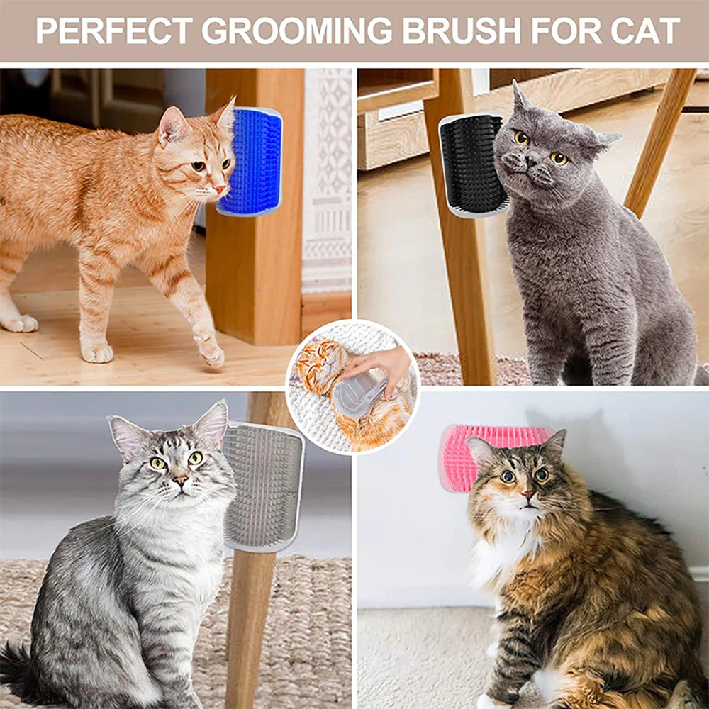 Peigne de massage pour chat, peigne pour animaux de compagnie, coin de Table, brosse à cheveux avec herbe-aux-chats, élimine le peigne, accessoires de soins pour chaton MyPetOnlyPlus