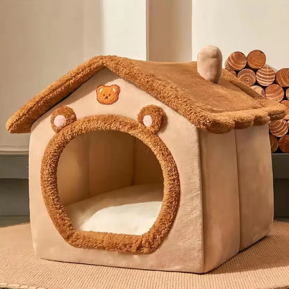 Maison pliable pour animaux – Grotte confortable et lavable pour chats et petits chiens – Idéale pour un repos douillet