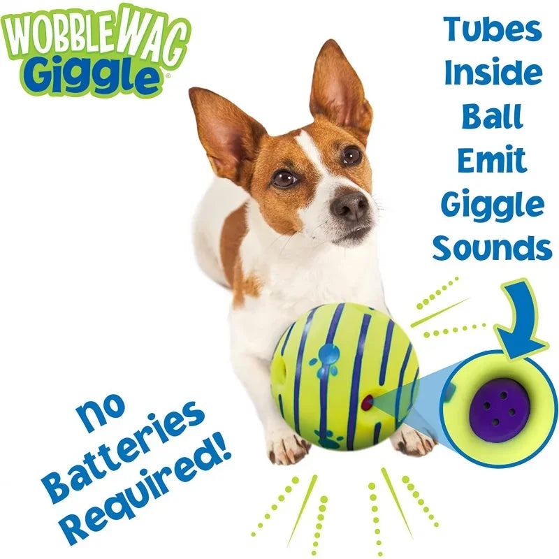 Balle interactive pour chien – Wobble Wag avec sons amusants – Idéale pour jouer, rouler et secouer