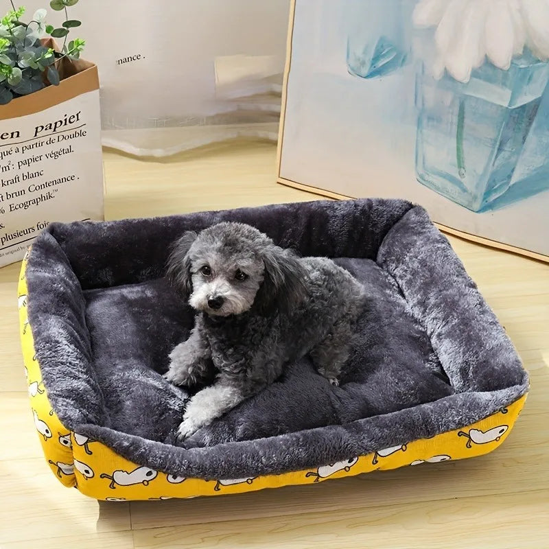 Lit confortable pour chien et chat – Panier moelleux et coussin doux – Idéal pour petits, moyens et grands animaux