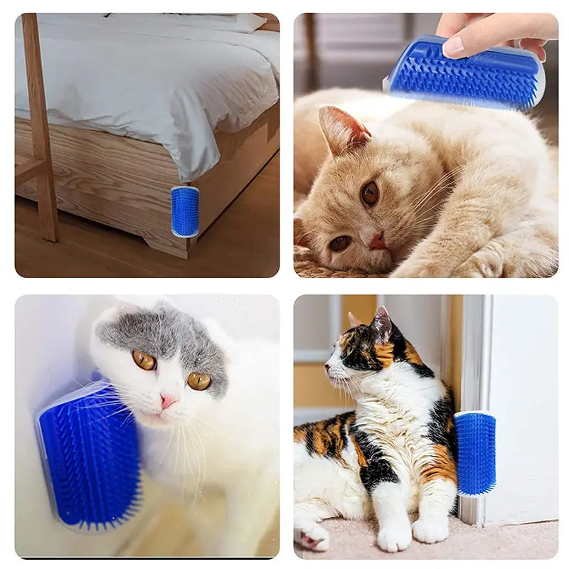 Peigne de massage pour chat, peigne pour animaux de compagnie, coin de Table, brosse à cheveux avec herbe-aux-chats, élimine le peigne, accessoires de soins pour chaton MyPetOnlyPlus