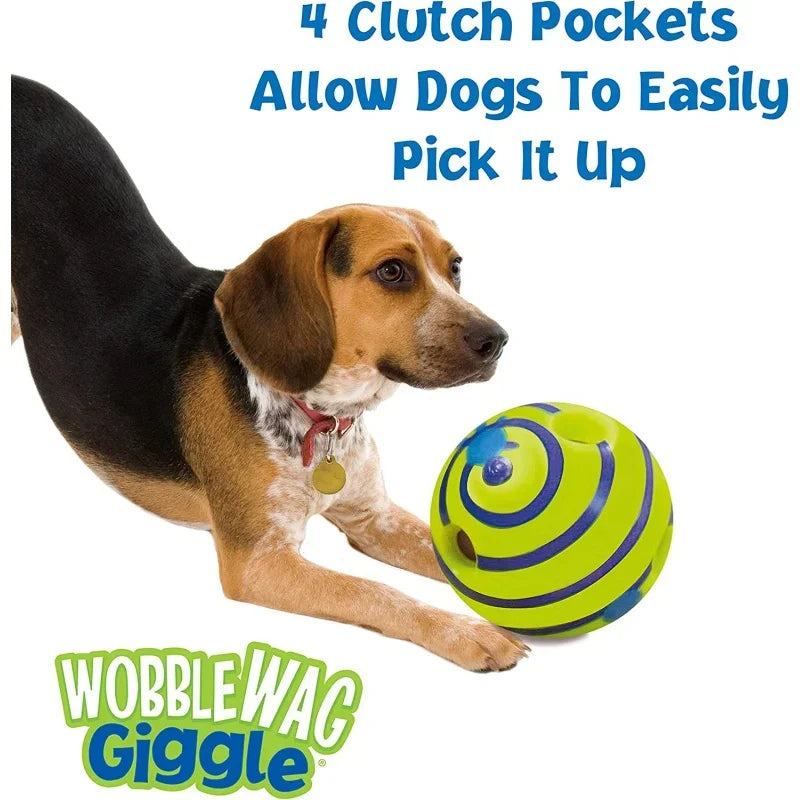 Balle interactive pour chien – Wobble Wag avec sons amusants – Idéale pour jouer, rouler et secouer