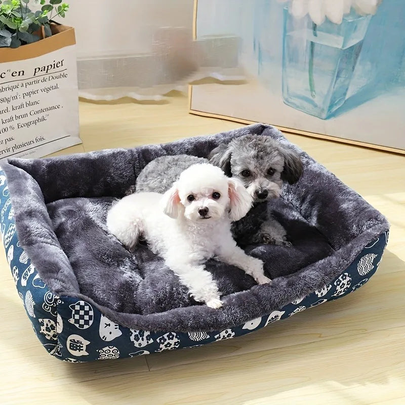 Lit confortable pour chien et chat – Panier moelleux et coussin doux – Idéal pour petits, moyens et grands animaux