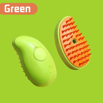 Brosse de Énergie à Vapeur 3 en 1 pour Chat et Chien, Peigne Pliable et Rotatif à un Bouton, Idéal pour le Bain et l'Épilation des Poils MyPetOnlyPlus