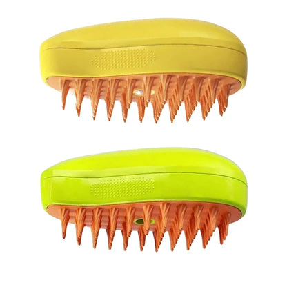 Brosse de Énergie à Vapeur 3 en 1 pour Chat et Chien, Peigne Pliable et Rotatif à un Bouton, Idéal pour le Bain et l'Épilation des Poils MyPetOnlyPlus