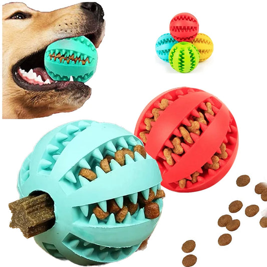 **Boule de Jouet Interactive pour Chien - Caoutchouc Résistant, Nettoyage des Dents & Distributeur de Friandises | Idéale pour Chiots et Chats**