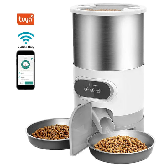 Distributeur automatique de nourriture 3L/4,5L – Alimentation programmable WiFi ou manuelle – Idéal pour chats et chiens