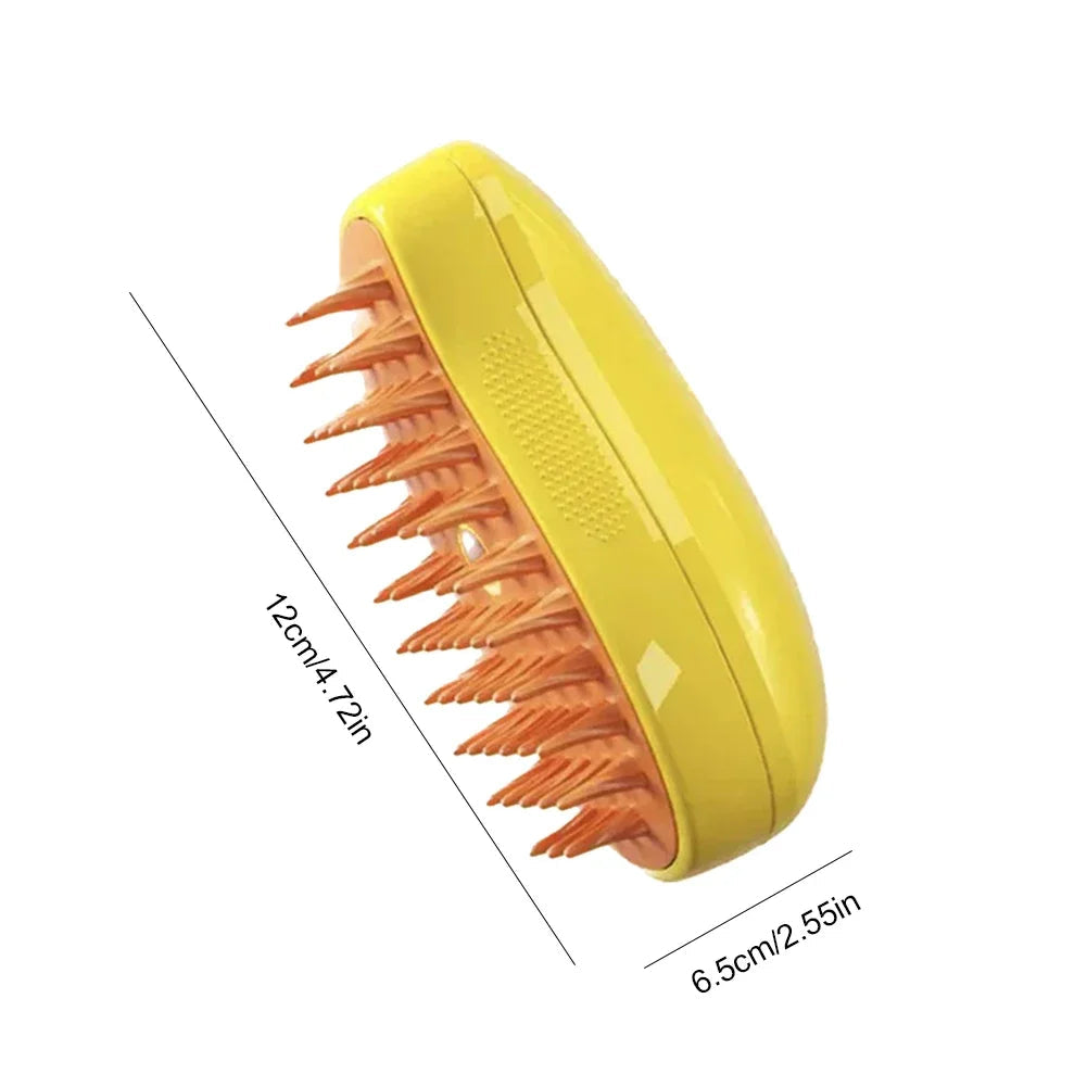 Brosse de Énergie à Vapeur 3 en 1 pour Chat et Chien, Peigne Pliable et Rotatif à un Bouton, Idéal pour le Bain et l'Épilation des Poils MyPetOnlyPlus