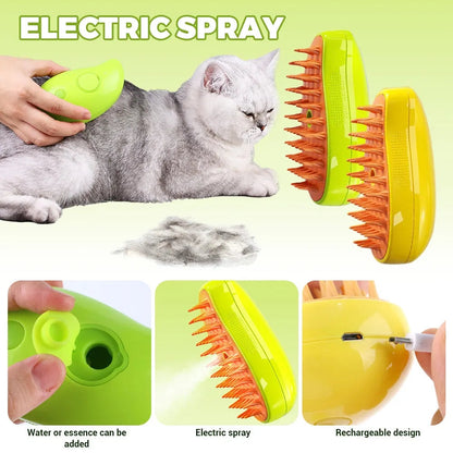 Pulvérisateur électrique 3 en 1 pour chat et chien, brosse à vapeur, outil de toilettage pour animaux de compagnie, pulvérisateurs électriques, peignes de massage MyPetOnlyPlus