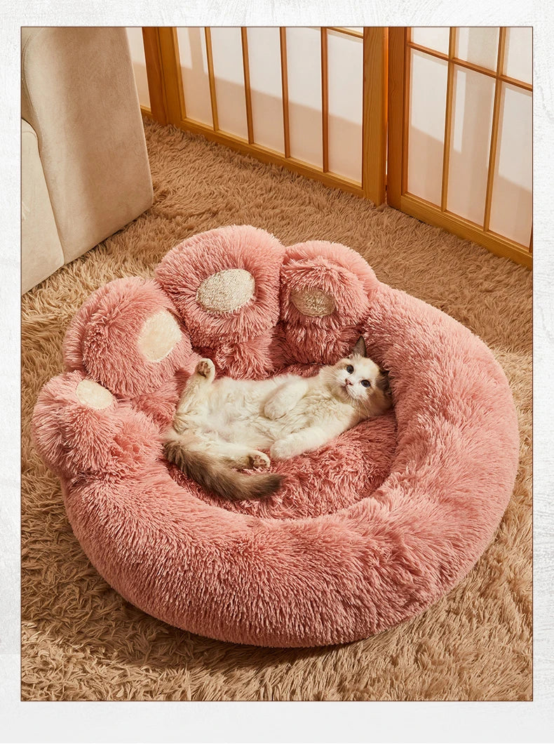 Lit moelleux en peluche pour chien et chat – Panier confortable et lavable – Grand coussin douillet pour un sommeil apaisé