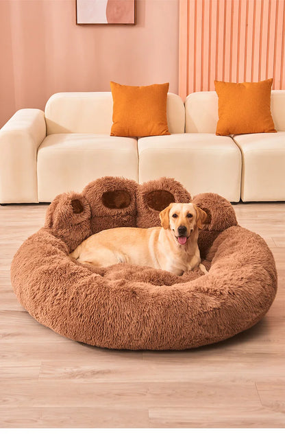 Lit moelleux en peluche pour chien et chat – Panier confortable et lavable – Grand coussin douillet pour un sommeil apaisé