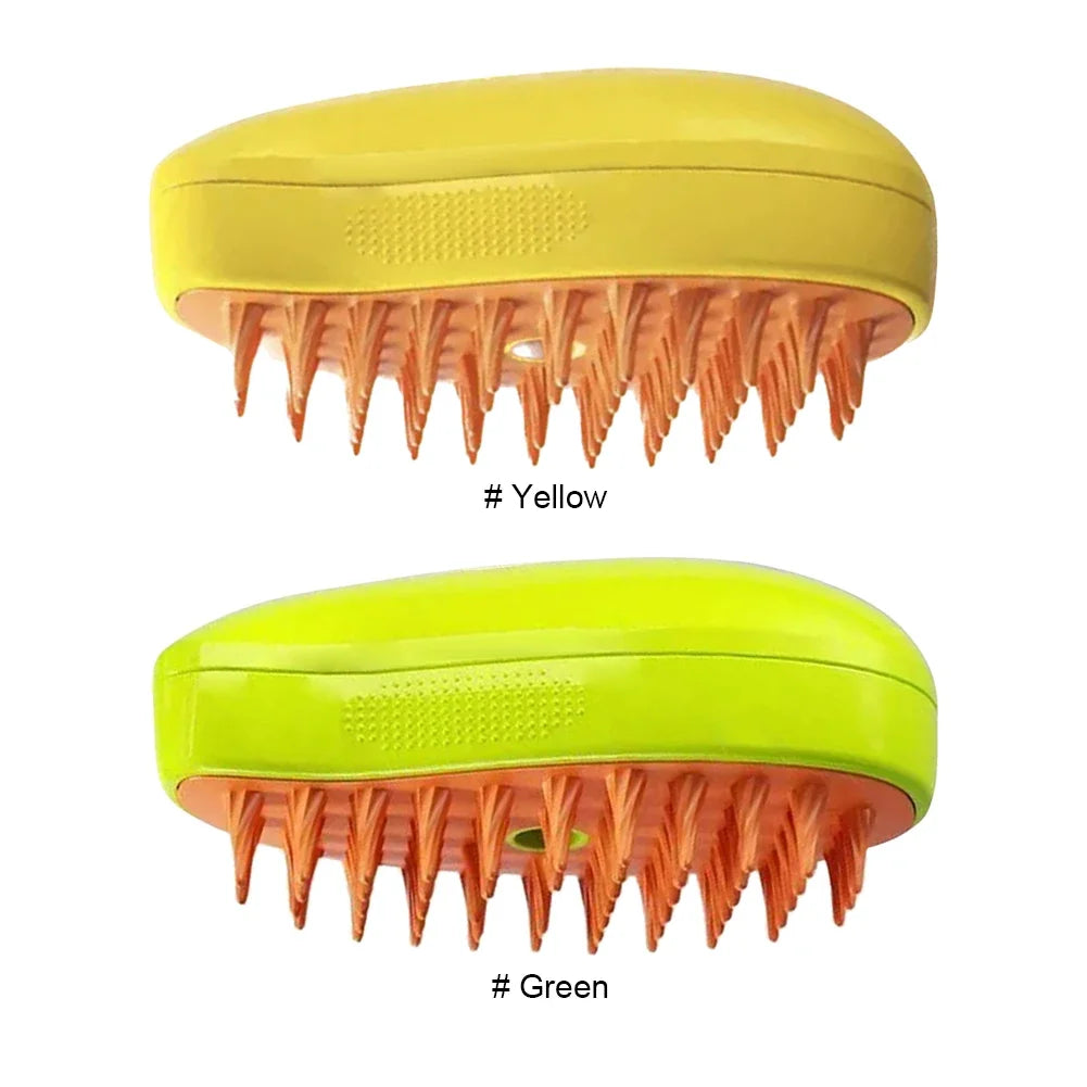 Brosse de Énergie à Vapeur 3 en 1 pour Chat et Chien, Peigne Pliable et Rotatif à un Bouton, Idéal pour le Bain et l'Épilation des Poils MyPetOnlyPlus