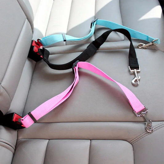 Ceinture de sécurité réglable pour animaux de compagnie, chat, chien, siège pour animaux de compagnie, véhicule, harnais pour chien, Clip en plomb, levier de sécurité, Traction, colliers pour chiens, Accessoires pour c MyPetOnlyPlus