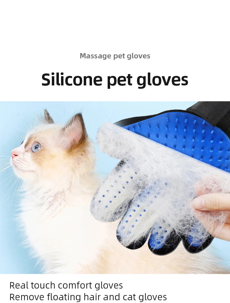 Gants d'épilation en silicone pour animaux de compagnie, peigne collant, brosse en caoutchouc, fournitures pour chat et chien MyPetOnlyPlus