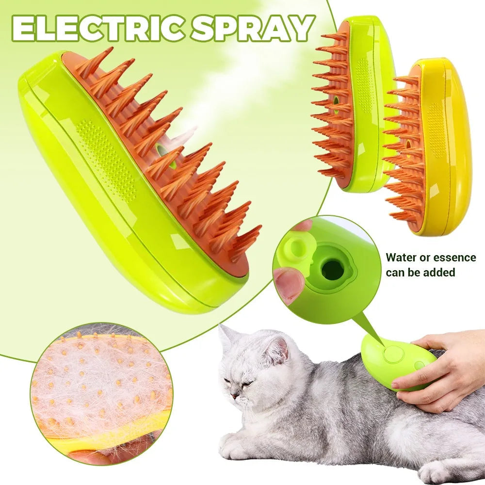 Pulvérisateur électrique 3 en 1 pour chat et chien, brosse à vapeur, outil de toilettage pour animaux de compagnie, pulvérisateurs électriques, peignes de massage MyPetOnlyPlus