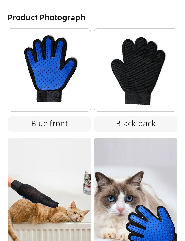 Gants d'épilation en silicone pour animaux de compagnie, peigne collant, brosse en caoutchouc, fournitures pour chat et chien MyPetOnlyPlus