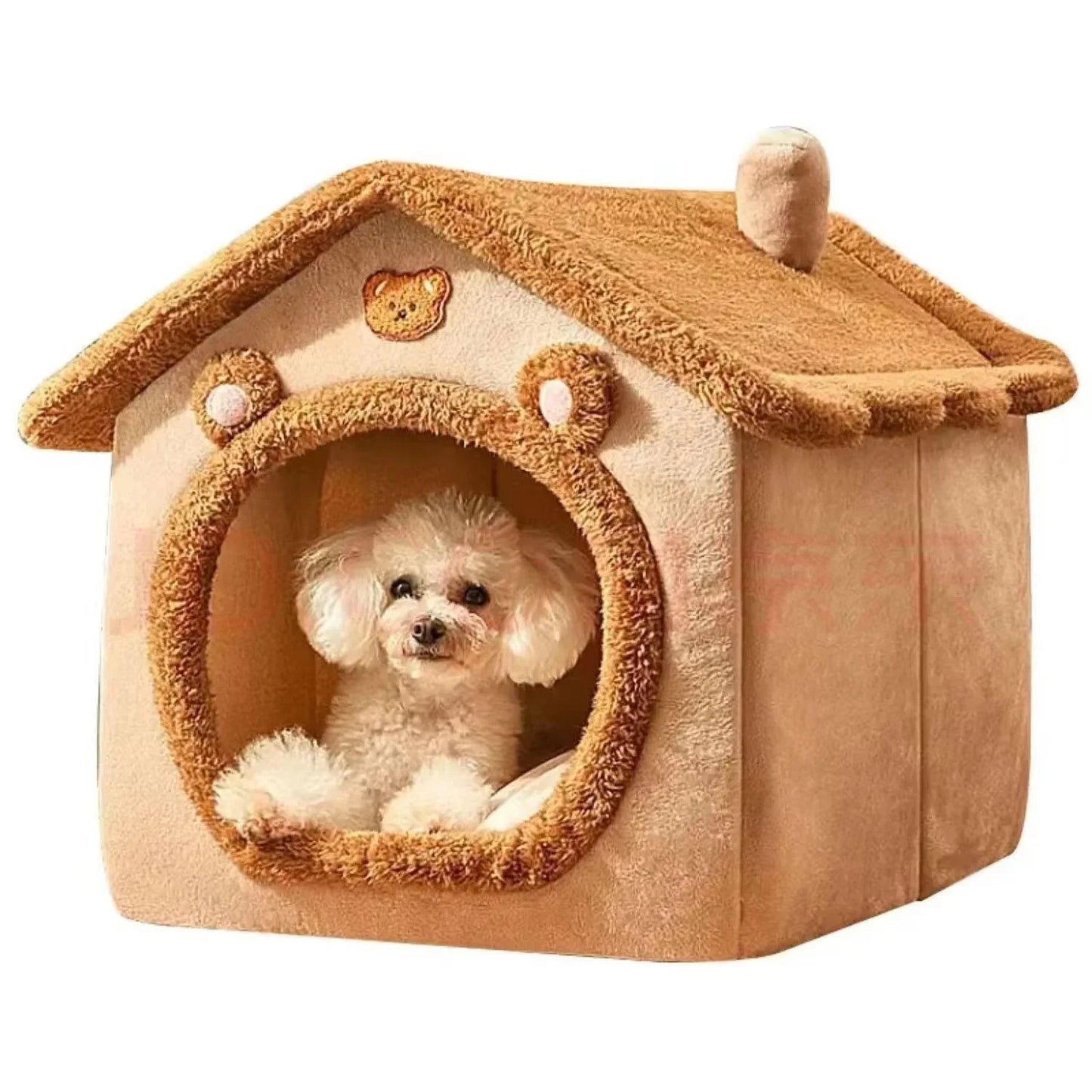 Niche Confortable pour chien et chat – Coussin doux amovible, usage toutes saisons – Idéal pour petits et moyens animaux