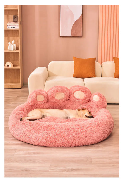 Lit moelleux en peluche pour chien et chat – Panier confortable et lavable – Grand coussin douillet pour un sommeil apaisé