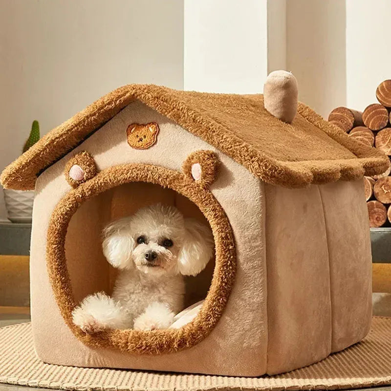 Maison pliable pour animaux – Grotte confortable et lavable pour chats et petits chiens – Idéale pour un repos douillet